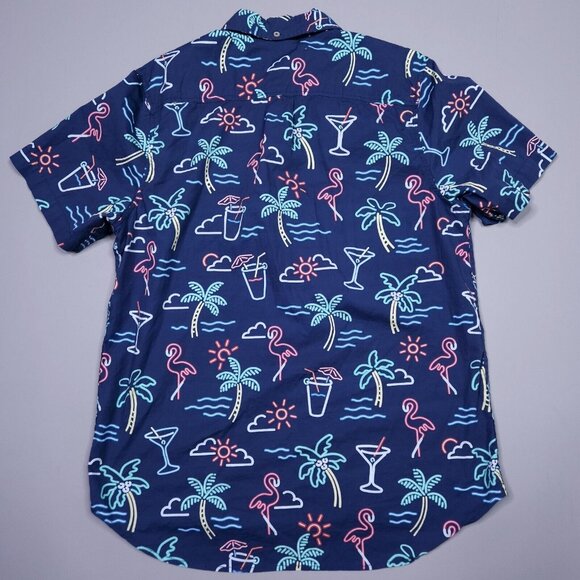 Chubbies One Man Wolfpack Friday Neon Light Button Up Shirt Preppy Lightweight M - Picture 2 of 6